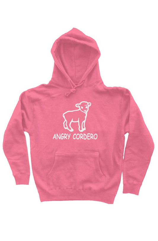 Angry Cordero Pullover Hoodie — Neon Pink — product view